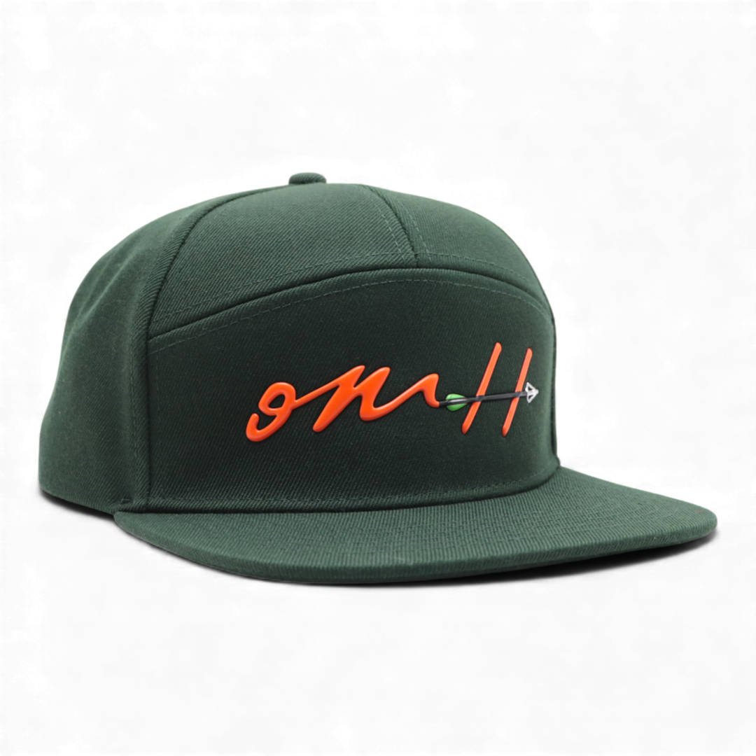 OMH 7-Panel Wool Hat — Evergreen Archer
