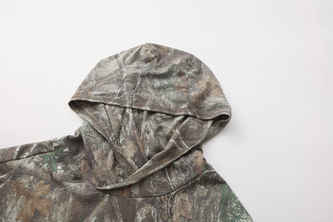 OMH ADK Big Timber – Camo Hunting Hoodie with Built-In Face Mask